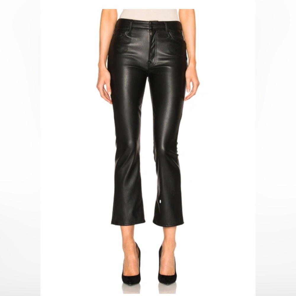 MOTHER The Insider Crop in Captured (vegan leather) size 26